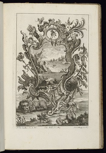 Cartouche with Quiver and Lion