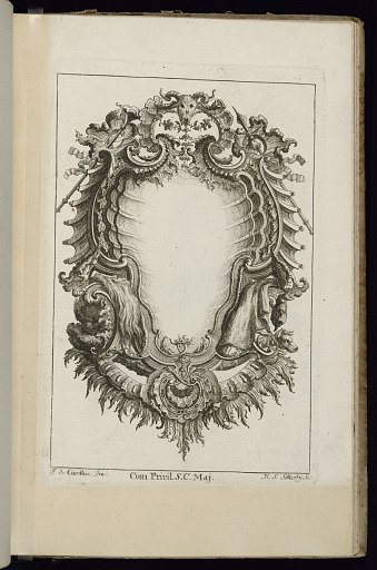 Cartouche with Skull
