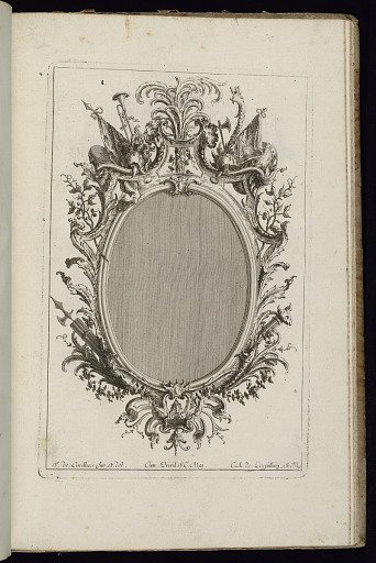 Cartouche with Armorial Trophies