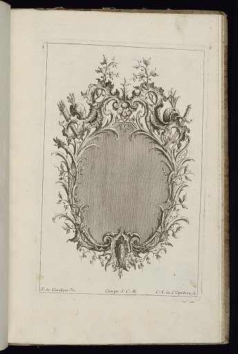 Frame with Rocaille Cartouche, Laurel Branches, and Turkish Bonnets