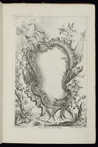 Cartouche with Two Banners