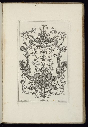 Cartouche with Two Laurel Branches