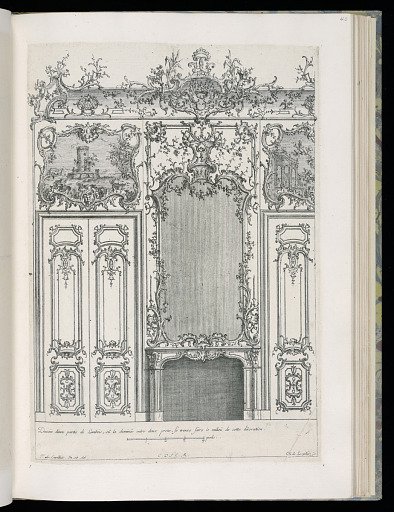 Wall with Chimneypiece and Mirror