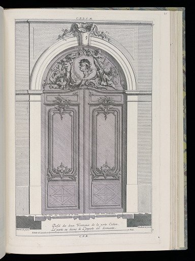 Profil de deux Venteaux de la porte Cochere