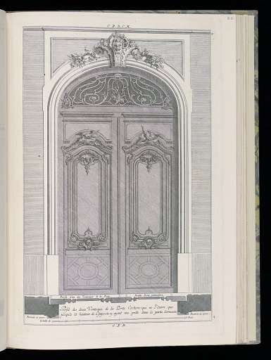 Profil de deux Venteaux de la porte Cochere