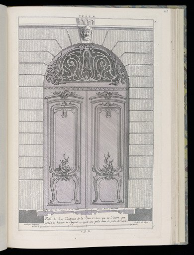 Profil de deux Venteaux de la porte Cochere