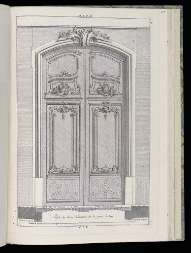 Profil de deux Venteaux de la porte Cochere