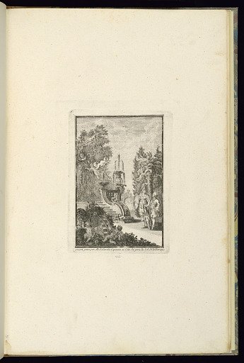 Design with a Young Cadet with his Tutor in a Garden with a Fountain