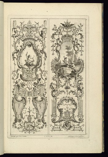 Design for Two Panels of Ornament
