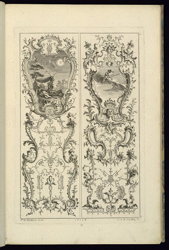 Design for Two Panels of Ornament