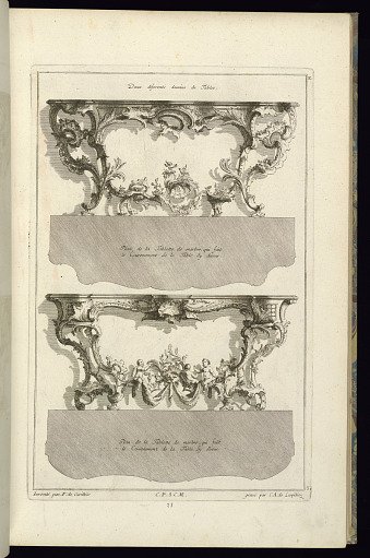 Deux diferents desseins de Tables