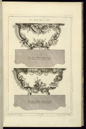 Deux diferents desseins de Tables