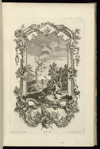 Design for Cartouche with Central Vignette