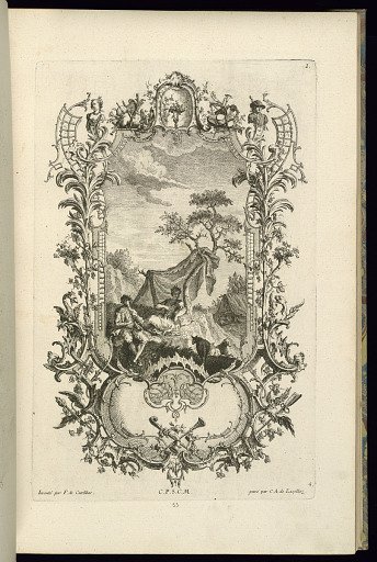 Design for Cartouche with Central Vignette