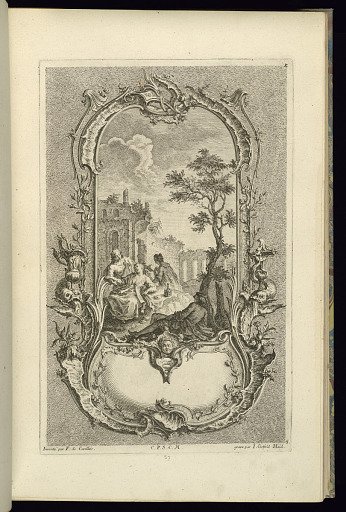 Cartouche with Central Vignette