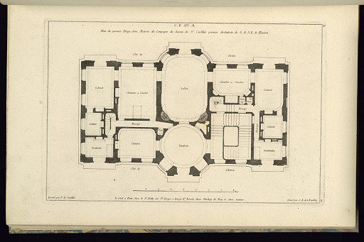Plan du premier Etage, d'une Maison de Campagne