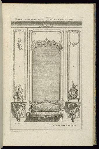 Design for Wainscoting with a Mirror