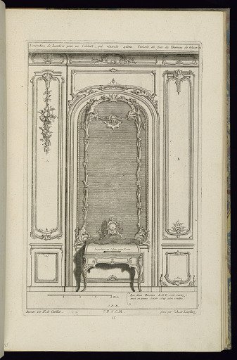 Design for Wainscoting with a Mirror