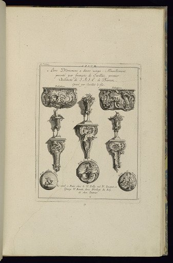 Design for Two Snuffboxes, Three Watchcase Lids, and Three Wall Brackets