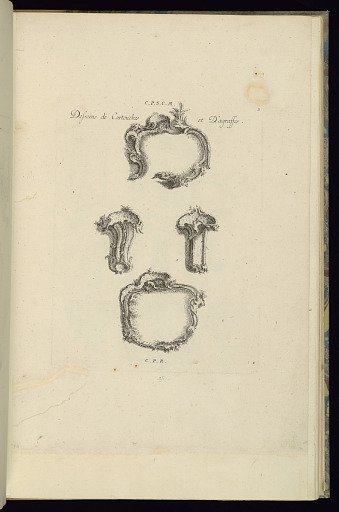 Desseins de Cartouches et D'Agraffes