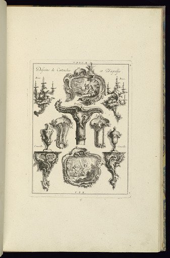 Desseins de Cartouches et D'Agraffes