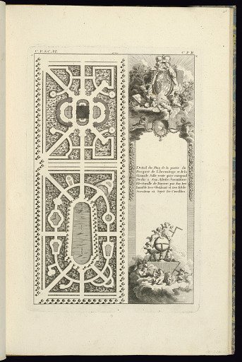 Detail du Plan de la partie du Bosquet de l’hermitage et de la Grande Salle verte qui y correspond Dedie a Son Altesse Serenissime Electoralle de Baviere par son tres humble tres Obeissant et tres fidele Serviteur et Sujet de Cuvillies