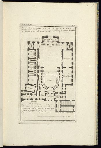 Plan du Rez de Chaussée de la Salle de Lopéra de S.A.S.E. de Baviere, Batie dans le fossé qui Sépare la Résidence de L’arcenal