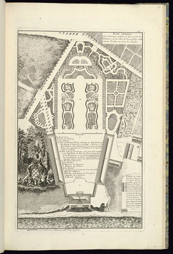 PLAN GENERAL des Batimens jardins et dune partie des Environs de la Terre de Wackerftäin située sur un Rocher au bors du danube