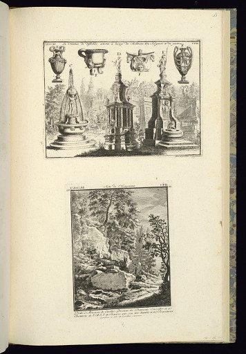 Upper Plate: Designs for Fountains, Monuments, and Sculpted Architectural Details