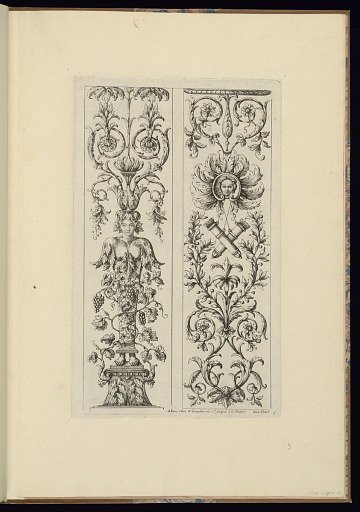 Two Panels of Ornament Design