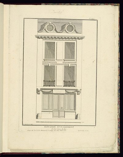 Élévation d’un Batiment de Trois Toises de Face