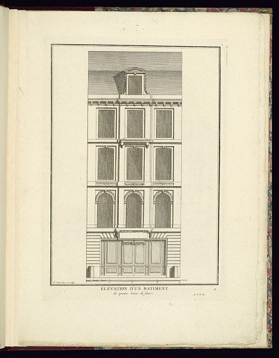 Élévation d’un batiment de quatre toises de face