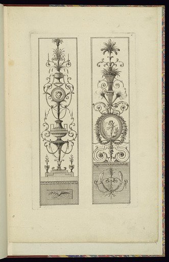 Two Vertical Arabesque Panel Designs