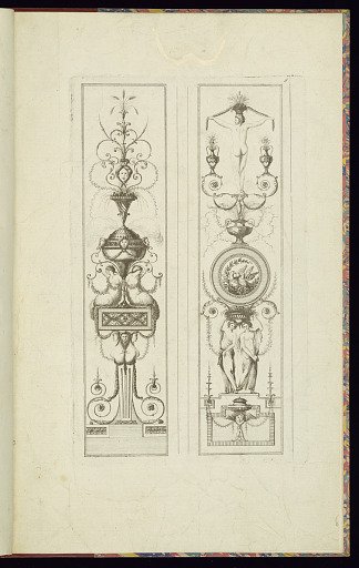 Two Vertical Arabesque Panel Designs