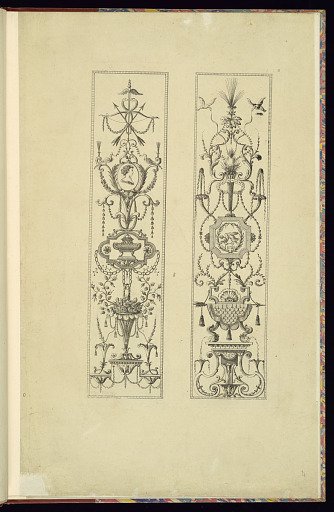 Two Vertical Arabesque Panel Designs