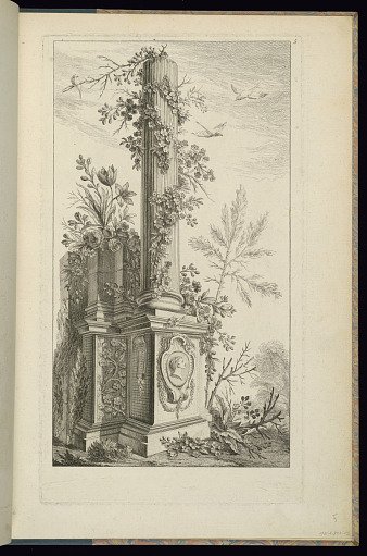 Design for a Fantastical Landscape with a Column