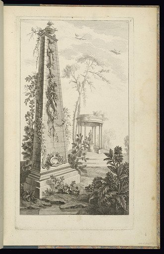 Design for a Fantastical Landscape with an Obelisk