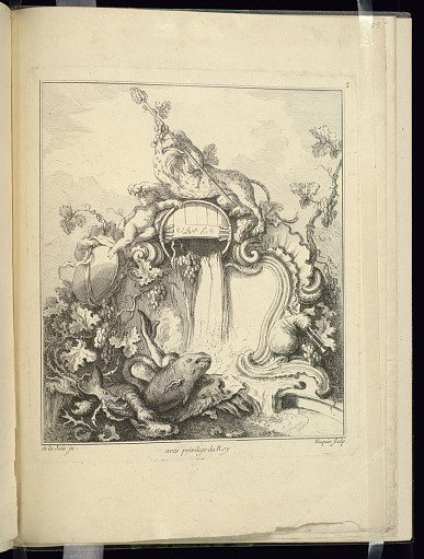 Design for a Cartouche Surmounted by a Tiger