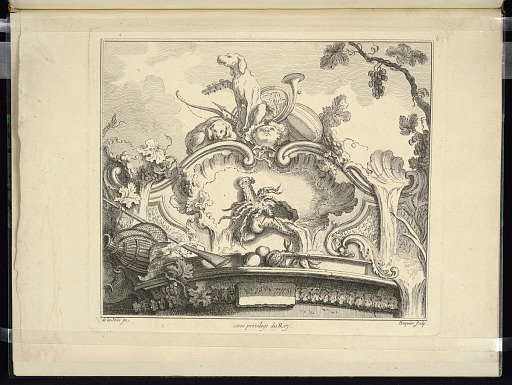 Design for a Cartouche with Crayfish (Horizontal)