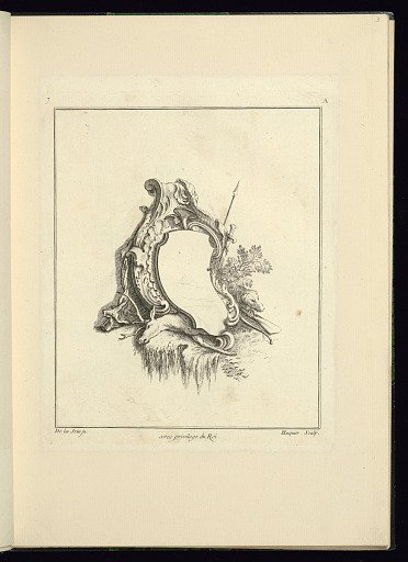 Design for Cartouche Evoking the Chase