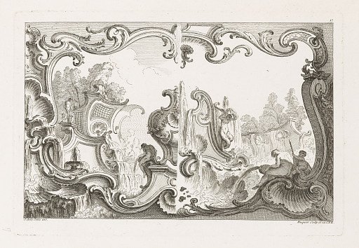 Design for Ornament, Plate 17, Second Livre de tableaux d'ornemens et rocailles