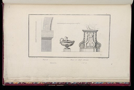 Imposte. Vase et Autel Antique.