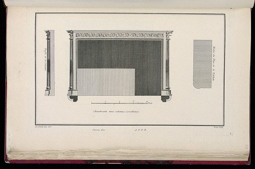 Chambranle avec colonnes Corinthiens