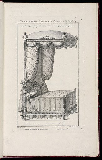 Lit à la Duchesse, orné de Sculptures et totalement fini