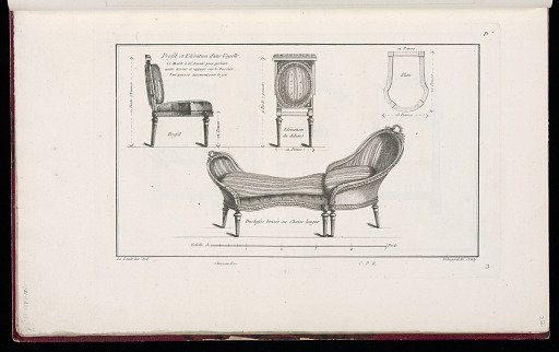 Profil et Elévation d'une Voyelle [et] Duchesse brisée ou Chaise longue