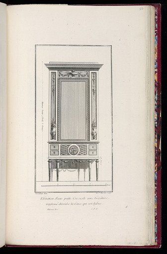Elévation d'une petite Commode avec Sécrétaire