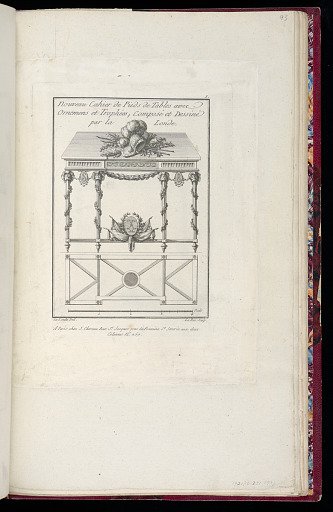 Elevation and Plan of a Table