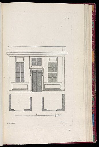 Elevation and Plan of a House Façade
