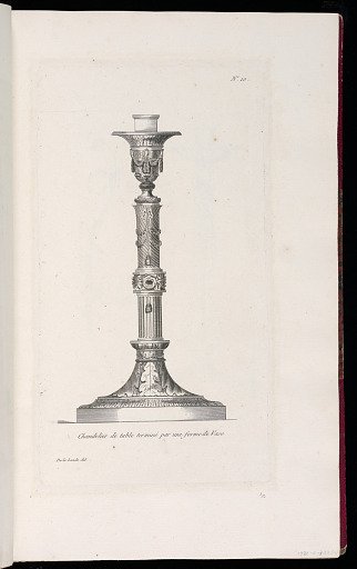 Chandelier de Table terminé par une forme de Vase