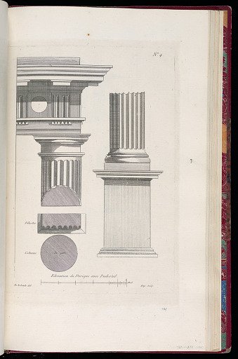 Elévation du Dorique avec Piédestal